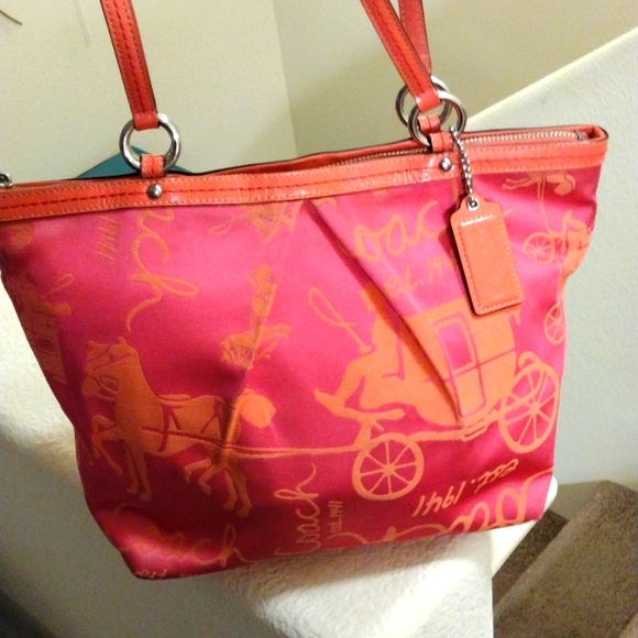 💖 Vintage Sateen Carriage Pleated Tote Bag F14482 - Picture 1 of 11